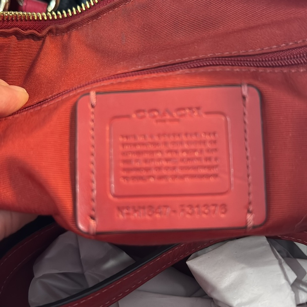 Coach Cherry Red Leather Shoulder Bag - Picture 7 of 7